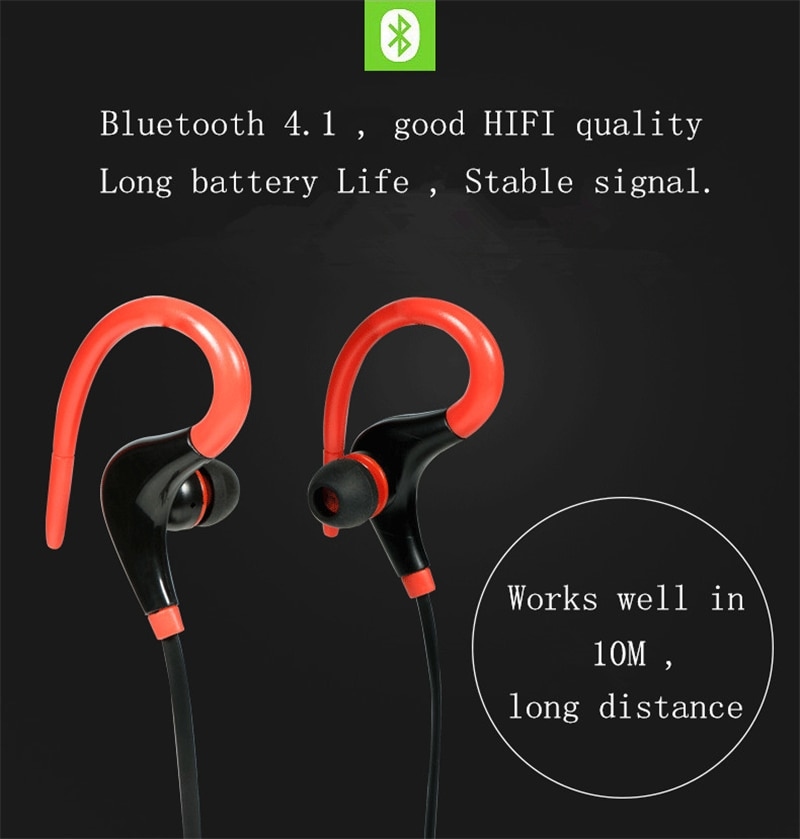 BEZPRZEWODOWE SŁUCHAWKI SPORTOWE -- BLUETOOTH Zasięg 10 m