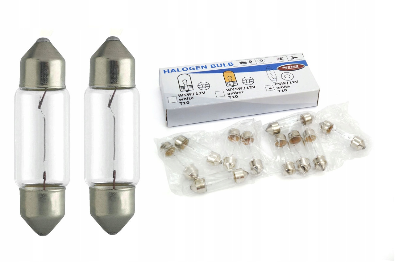 

Żarówki halogenowe C5W Festoon 36mm 12V 2szt.