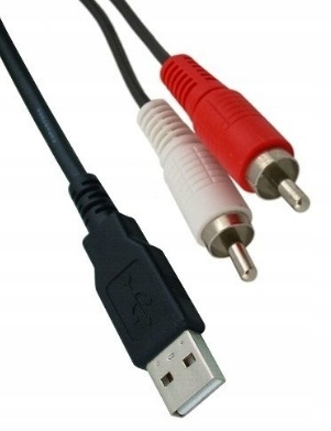 

Kabel wtyk Usb 2x wtyk Rca cinch 1,5m audio(4848