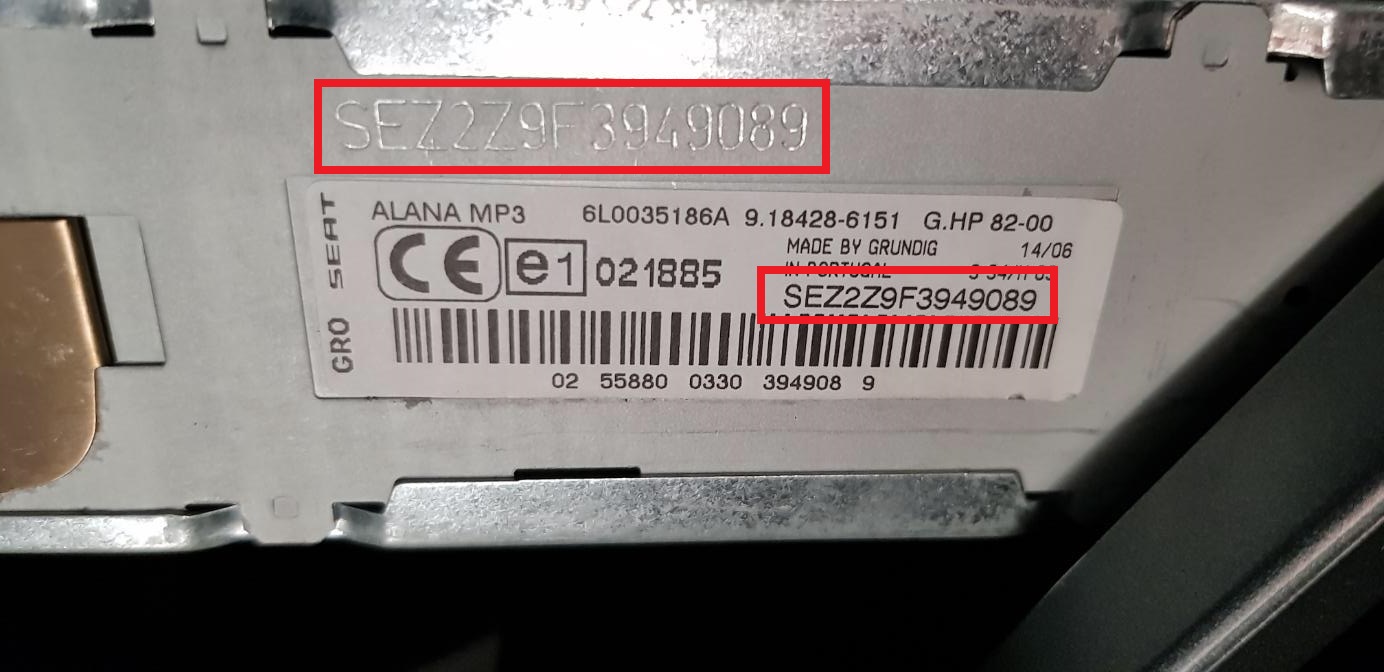 Rozkodowanie Radia # SEAT # kod WSZYSTKIE ZDALNIE Marka VW
