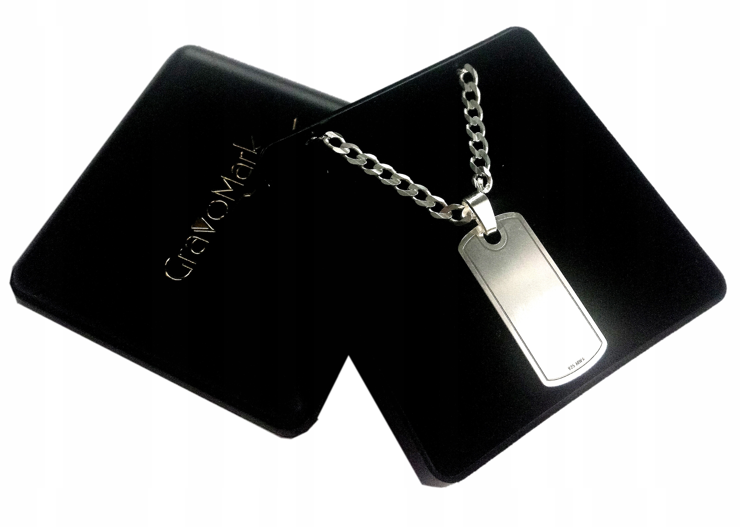 

Nieśmiertelnik pancerka 50 cm Grawer Srebro 925