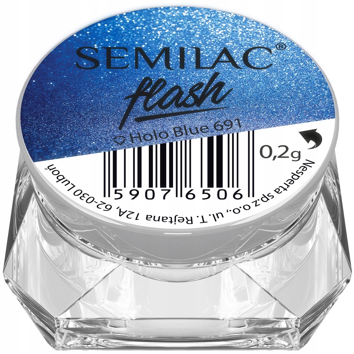 

Semilac Pyłek Flash Holo Blue 691