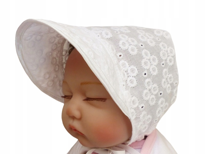 Czapka lato HAFT niemowlak noworodek 37-40 chrzest Marka Inna marka