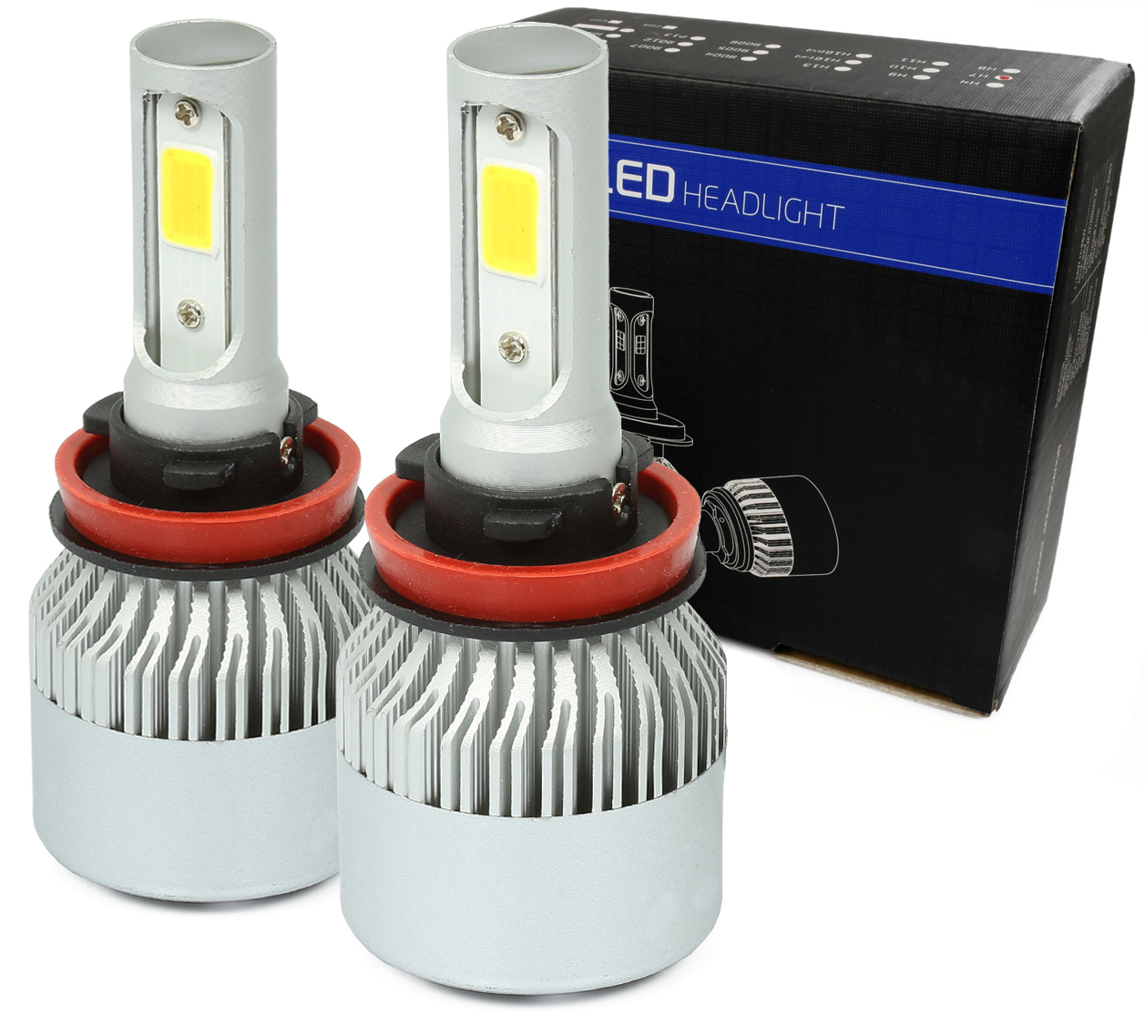 Żarówki LED H9 H11 Zestaw S2 36W 16000lm COB 2szt