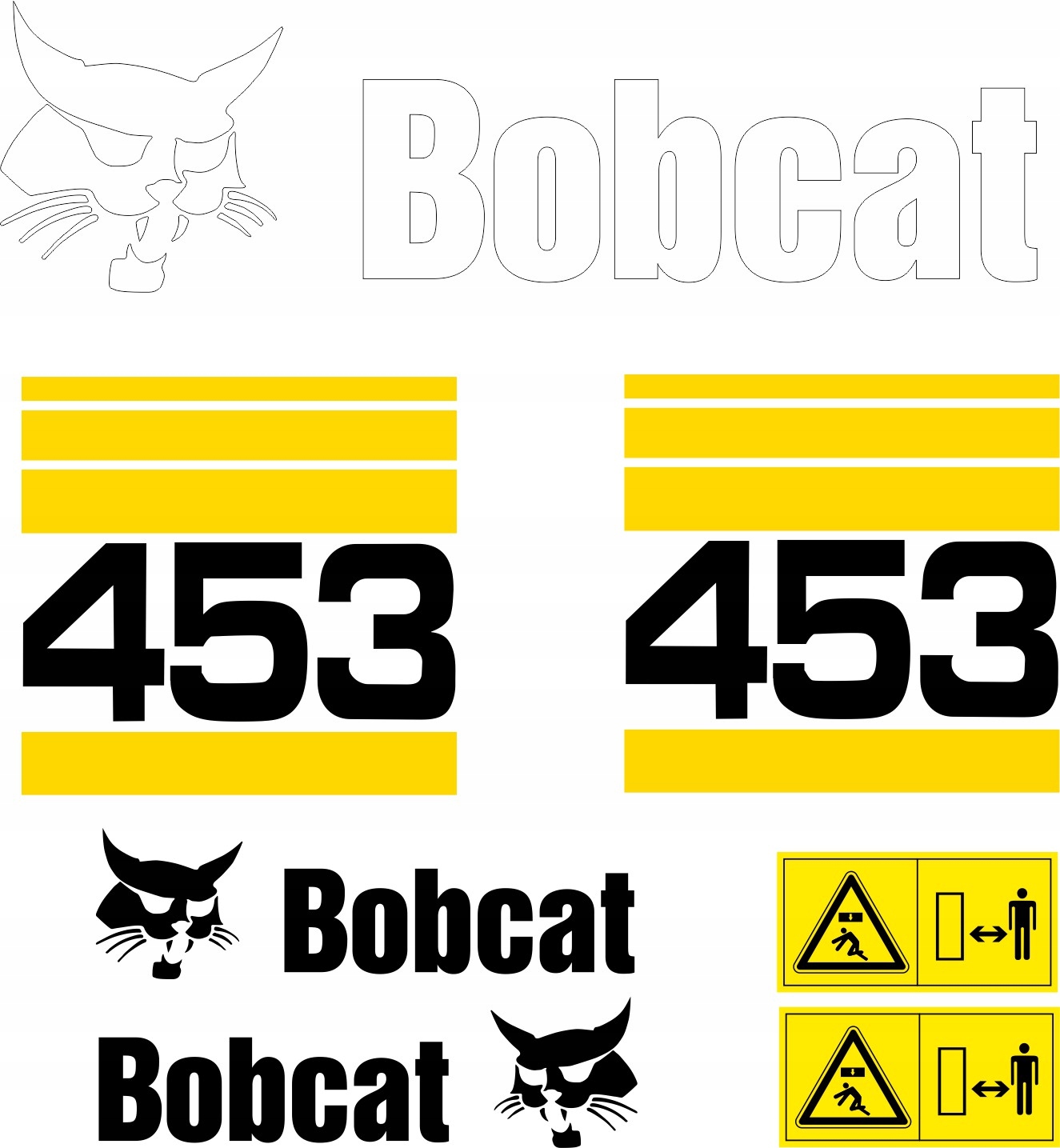 NAKLEJKI BOBCAT 453 MINIŁADOWARKA + SERWISÓWKI