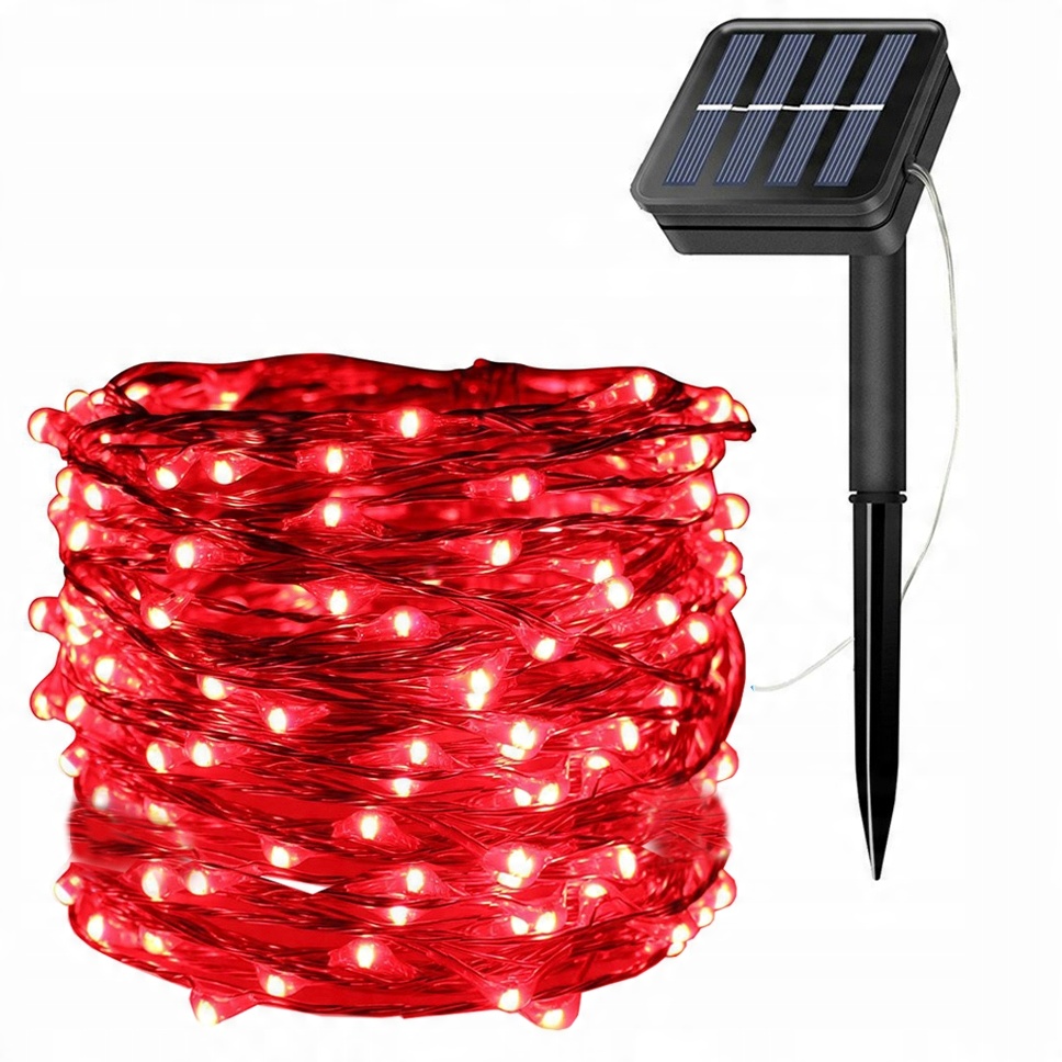

200 Led 20 M Lampki Solarne Ogrodowe Żarówka Lampa