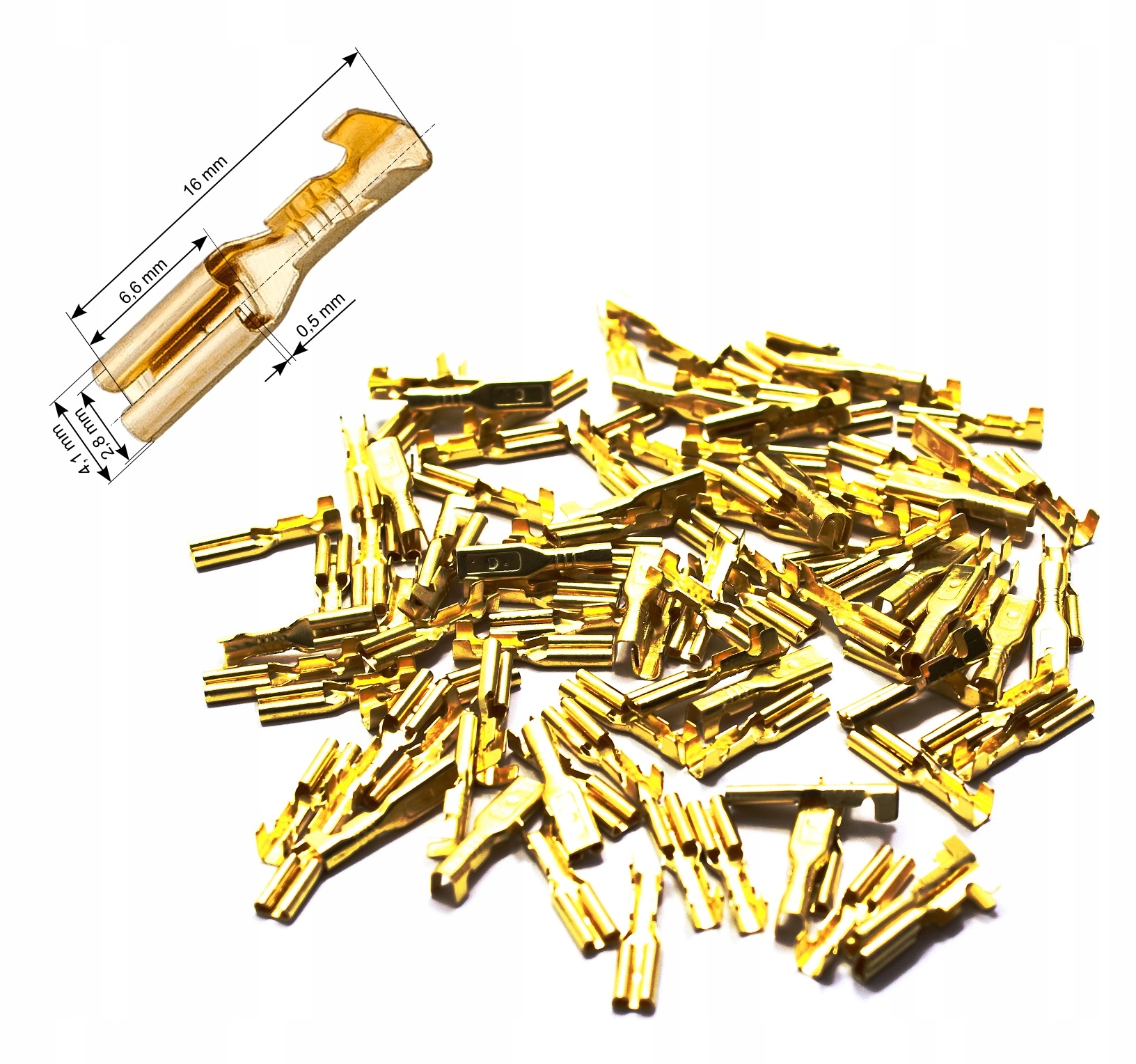 

Konektor Samochodowy Żeński 2,8MM 100 Sztuk