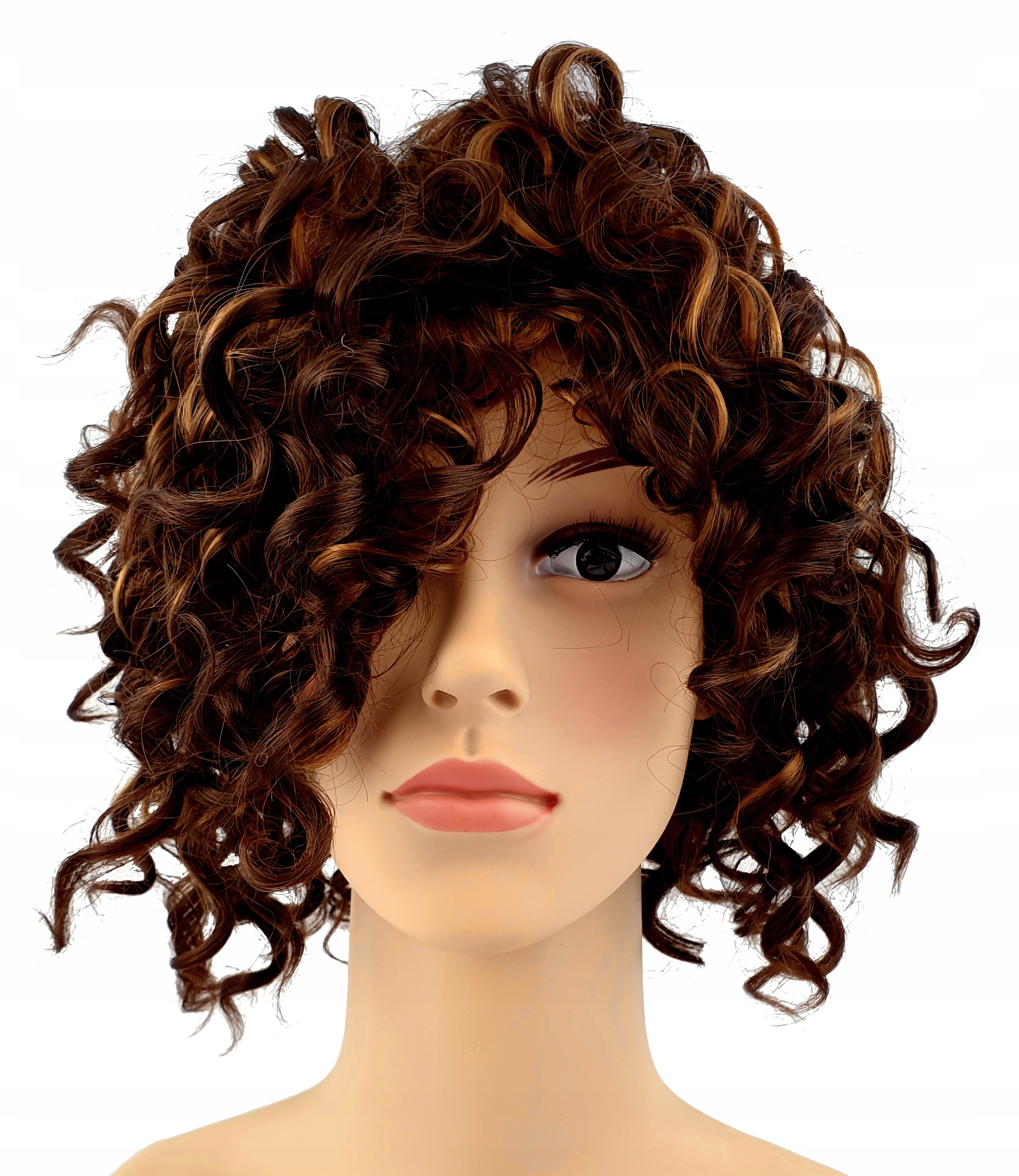 

Peruka Afro Loki Kręcone Cosplay Glam Rock Brąz