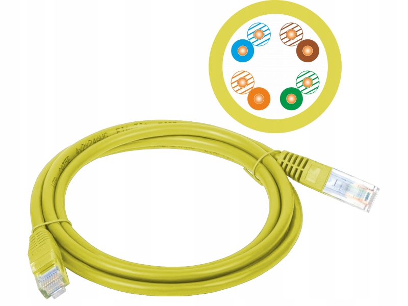 

Kabel Lan 1m komputerowy internetowy kat.5e Utp