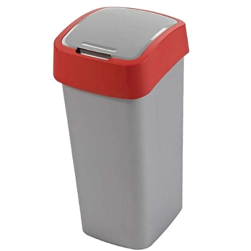 

czerwony Kosz biuro Flip Bin 25l Curver styl Hit