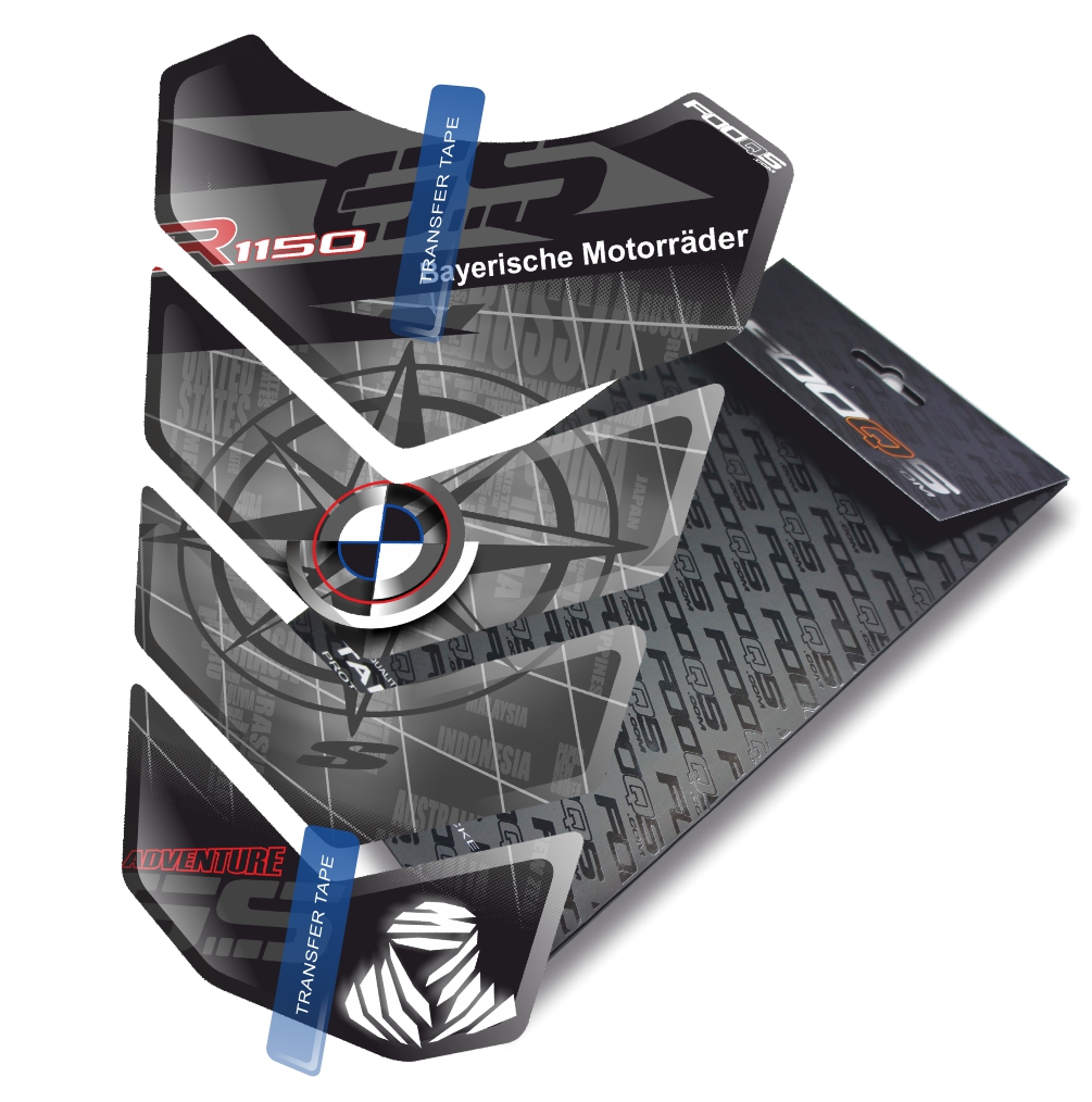 Tank-pad od firmy Fooqs pro Bmw R-1150-GS Adventure Černý
