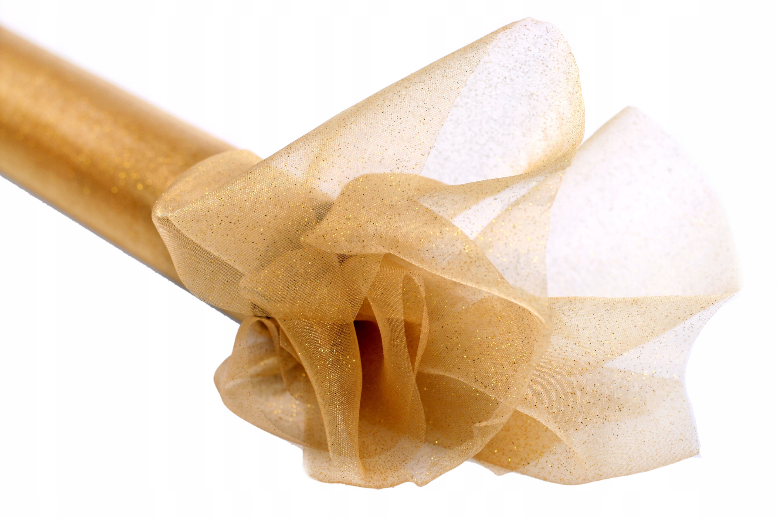 

Organza Glittery Błyszcząca 36cm 9m Złota