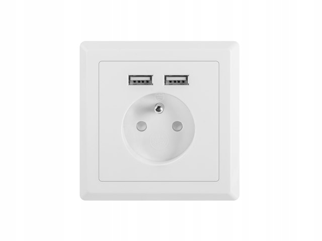 

Gniazdko Elektryczne Podtynkowe 230V +2x Usb 4,2A