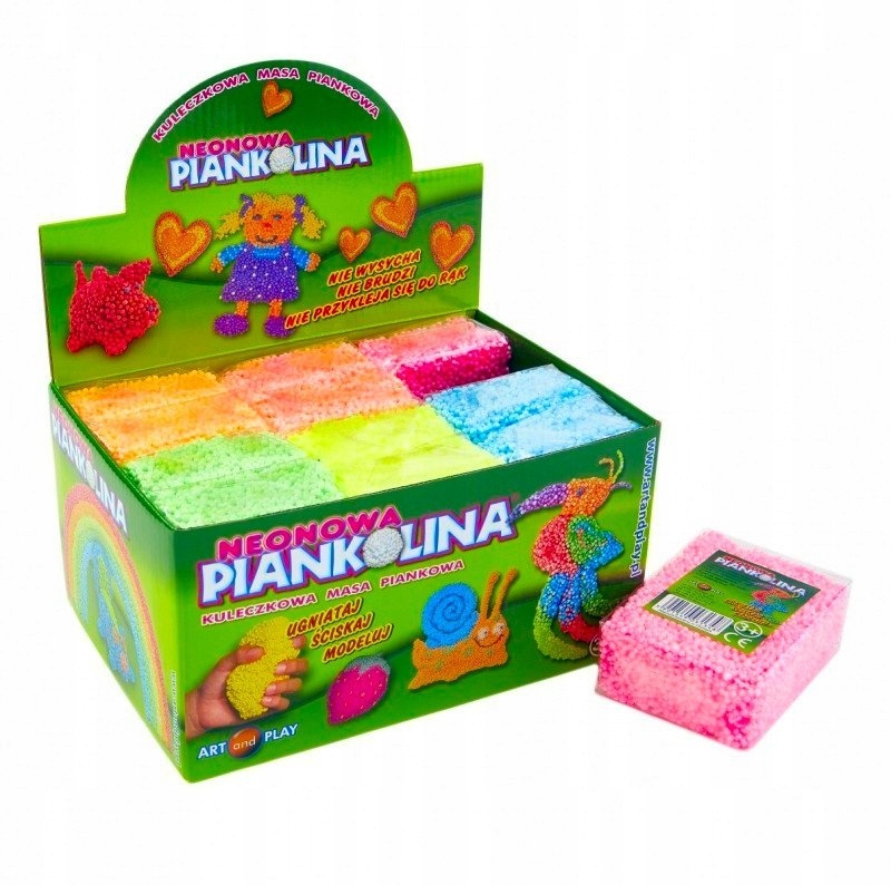 

Piankolina kuleczkowa masa 12 Kostek Neonowych