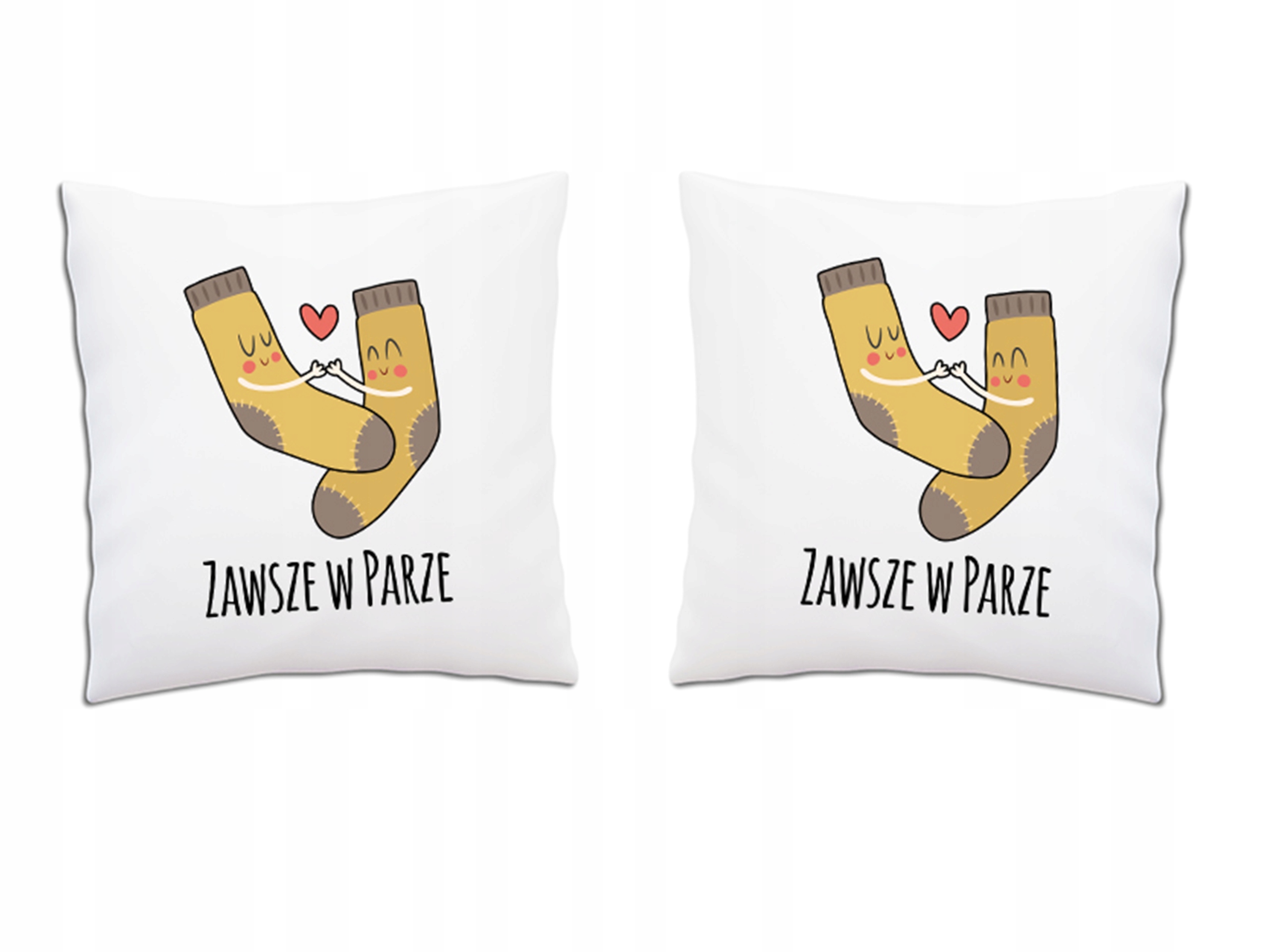 

Komplet Dwóch Poduszek Dla Par Walentynki + Imię