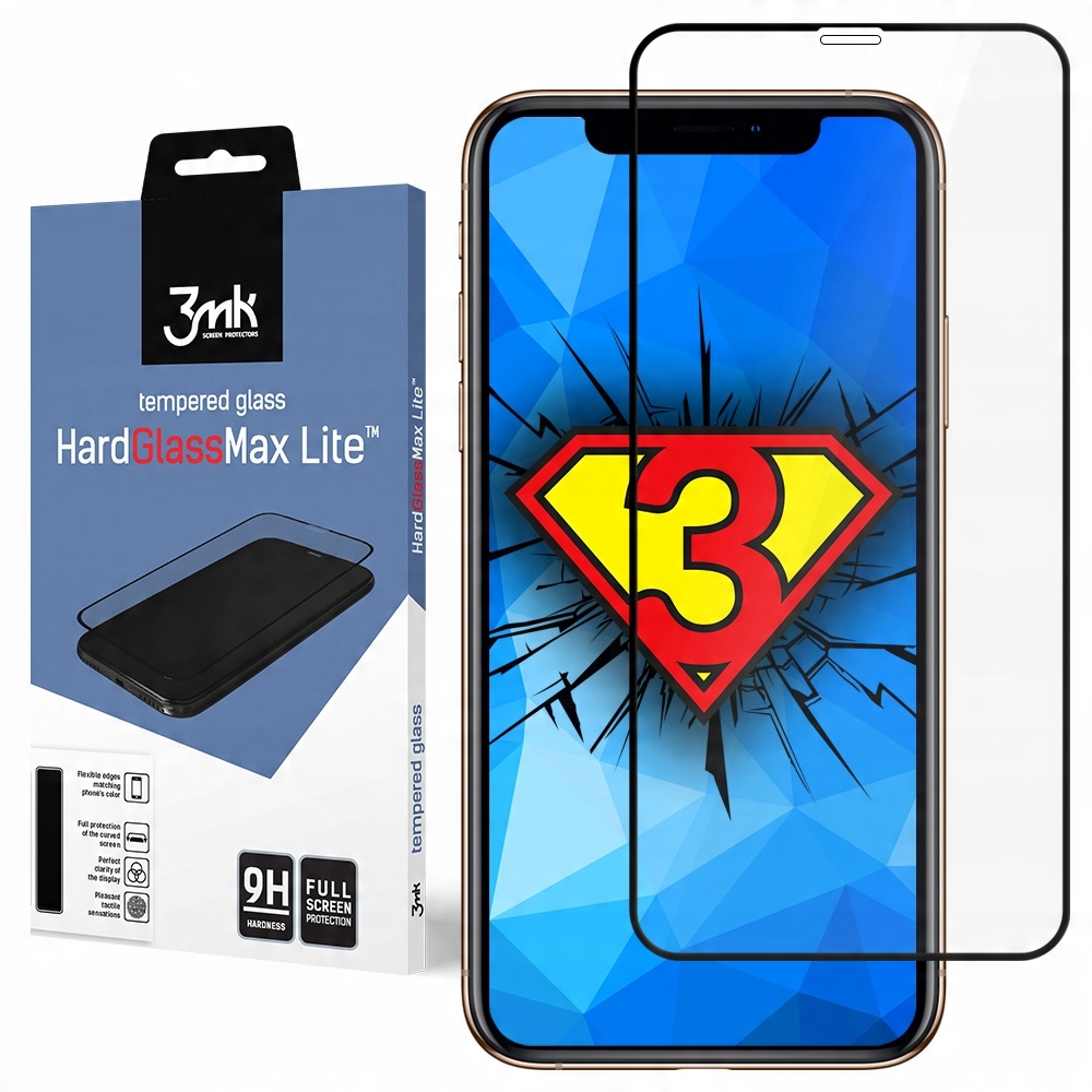 

Szkło 3mk HardGlassMaxLite na ekran iPhoneXSMax