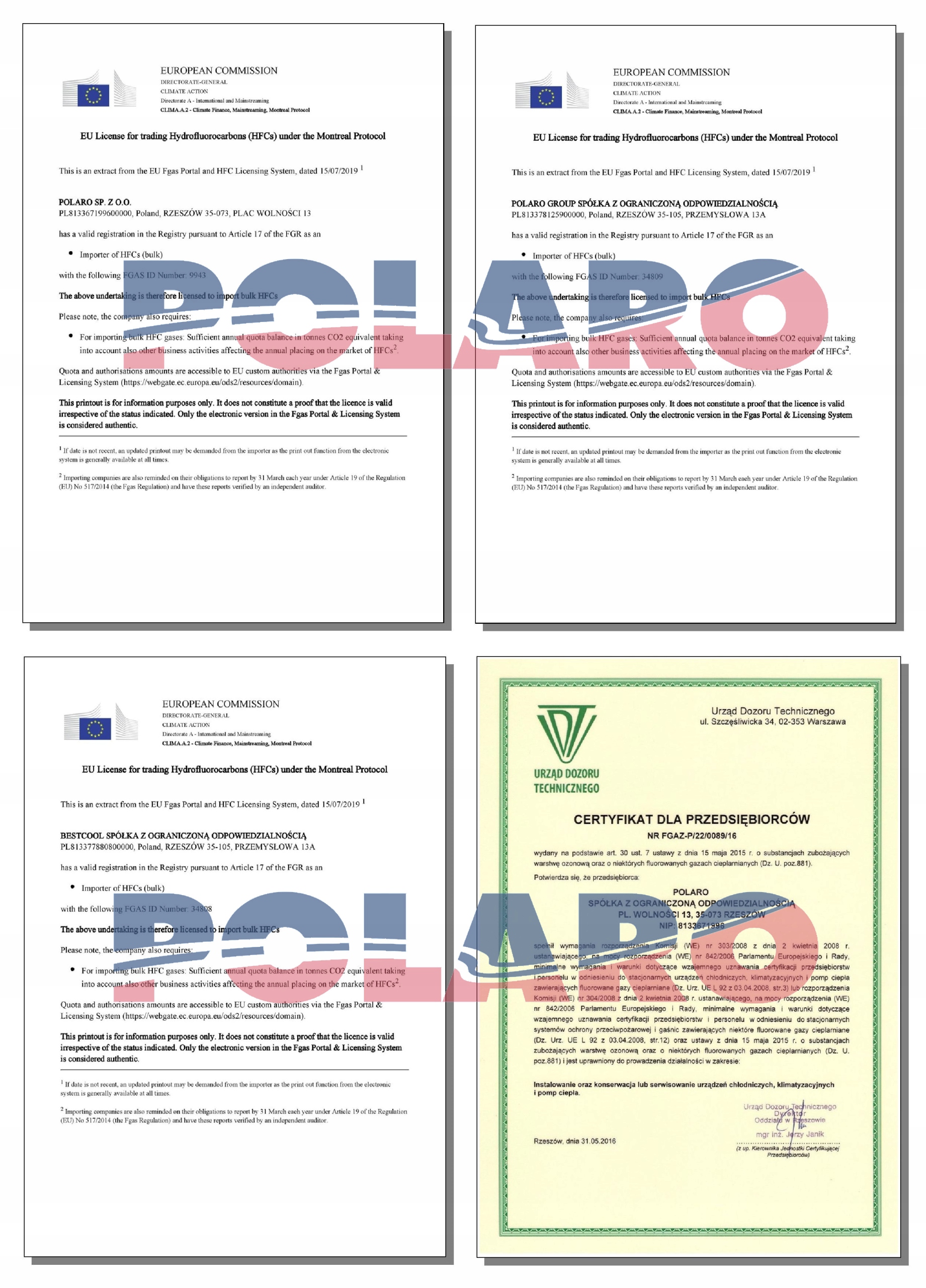 CZYNNIK CHLODNICZY R404A 5KG GAZ LEGALNY POLARO Brand Polaro