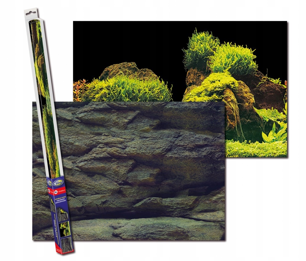 

Tło Do Akwarium 2x Fototapeta Rock/plants L 100x50