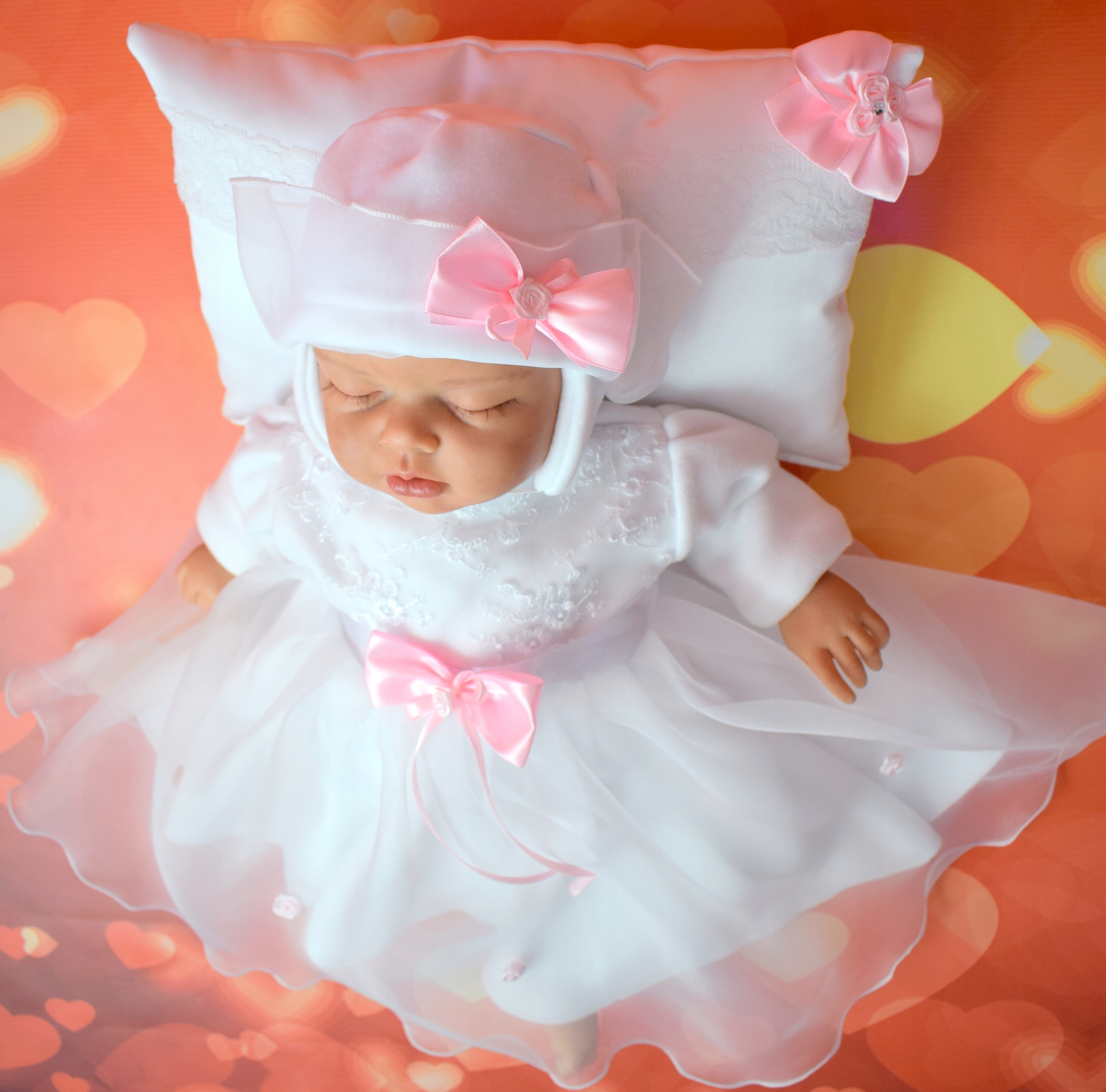 Sukienka do CHRZTU czapka CIEPŁA 74-80 CHRZEST Rozmiar 74