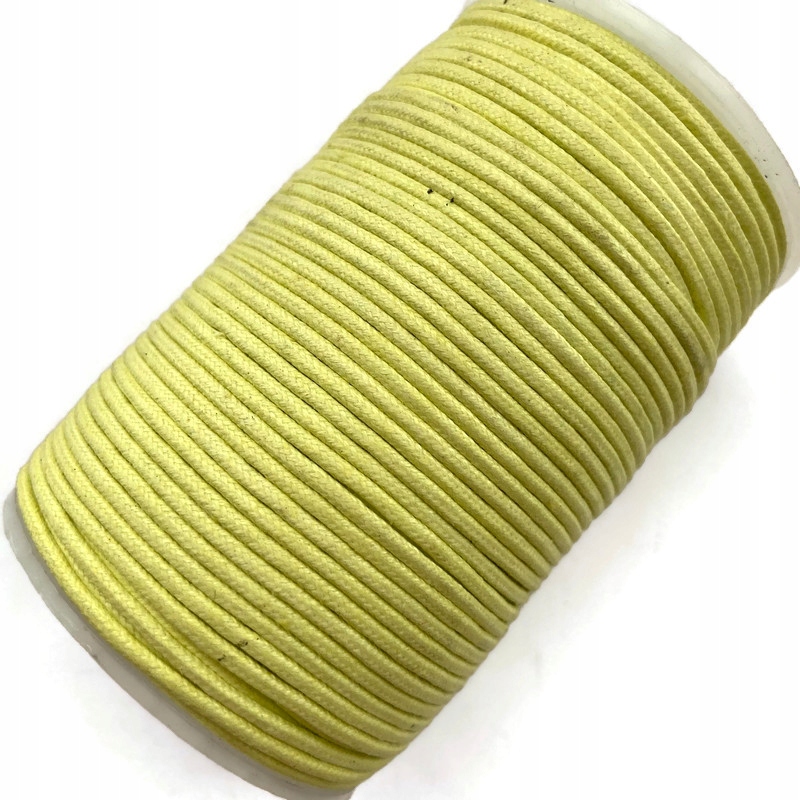 Indyjski Sznurek Woskowany 2mm-3 metry-Limonka