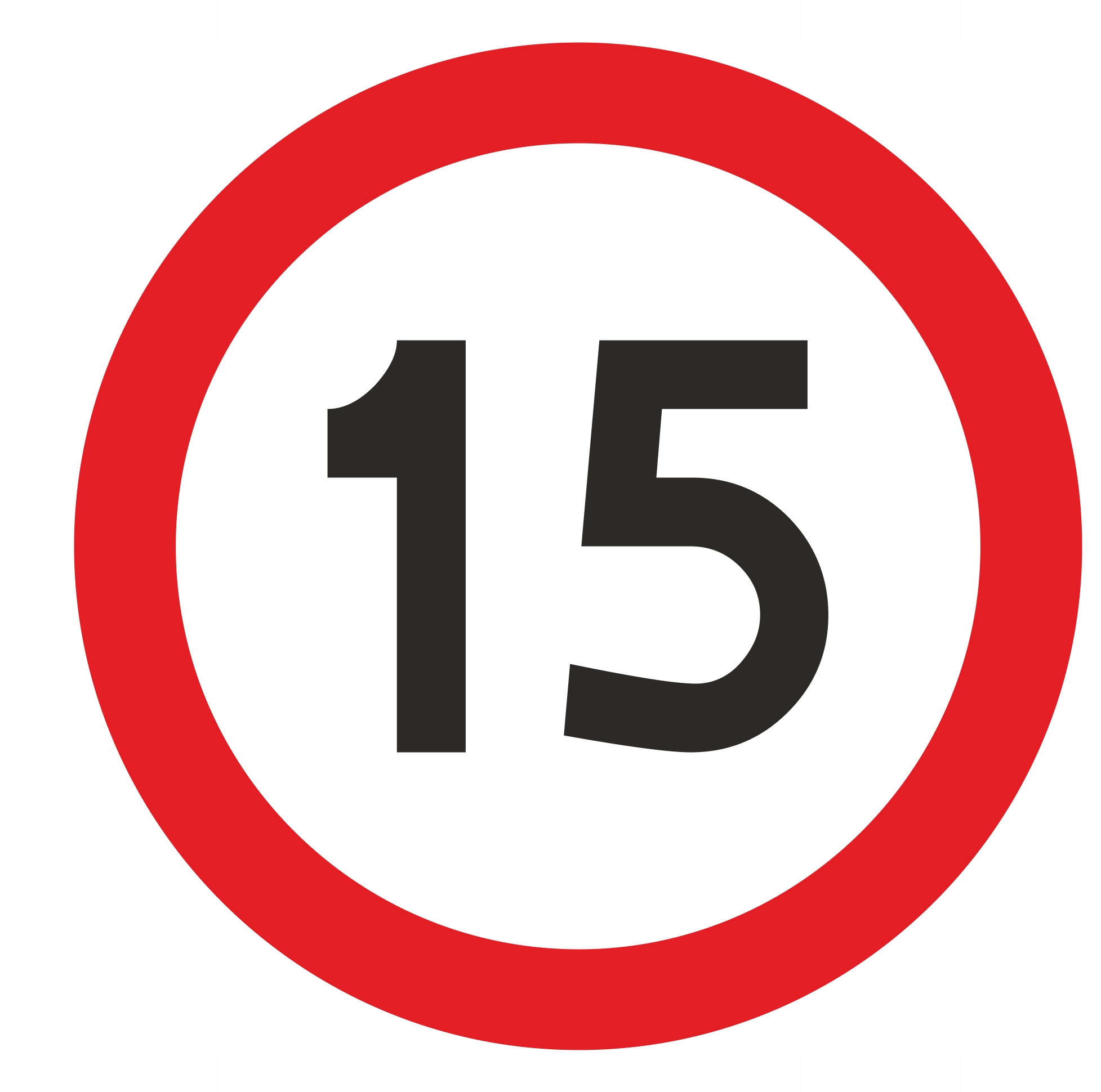 

Znak drogowy Ograniczenie prędkości 15 km/h 600mm