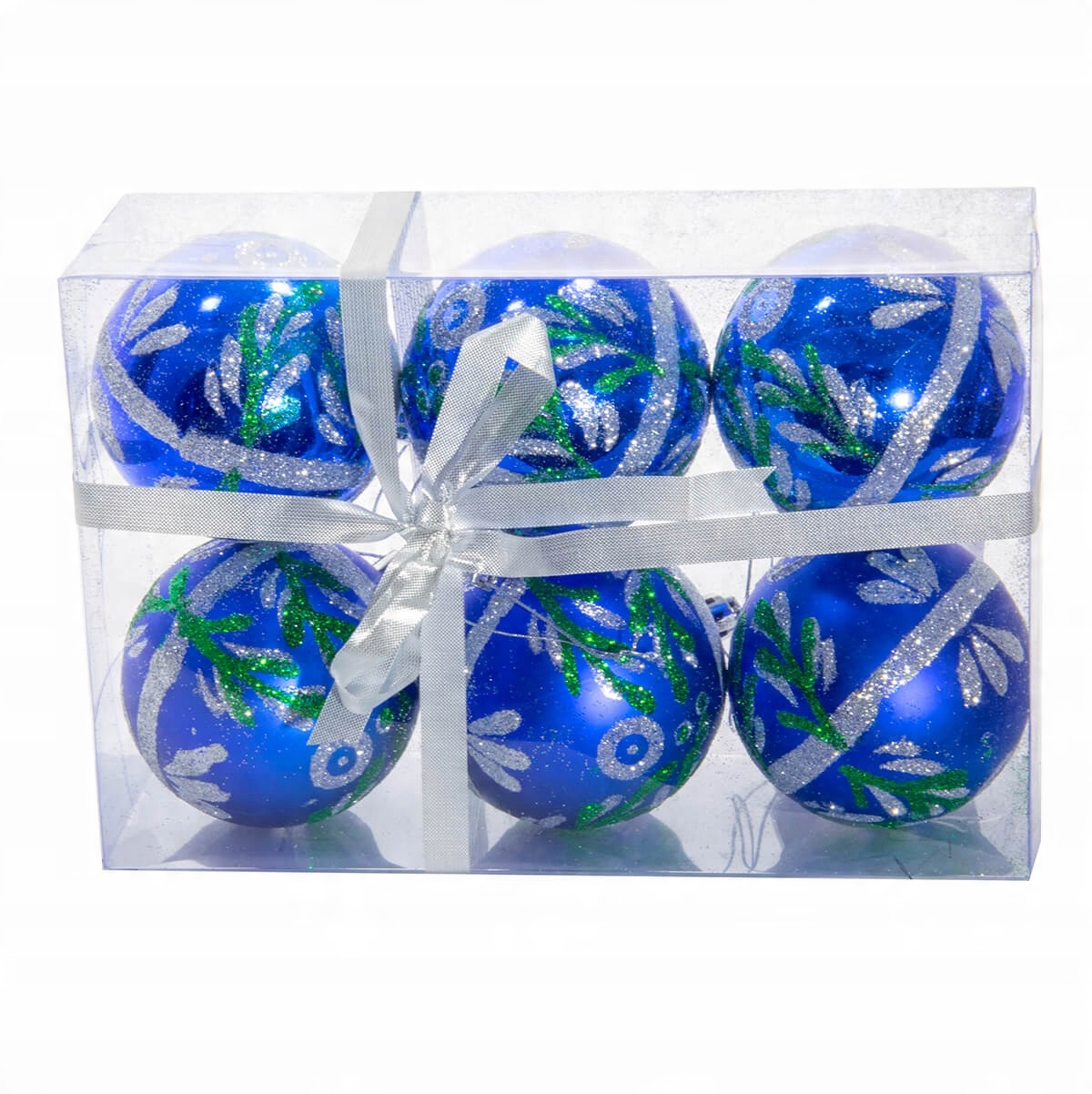 

Bombki choinkowe niebieskie 7cm kpl. 6 szt.