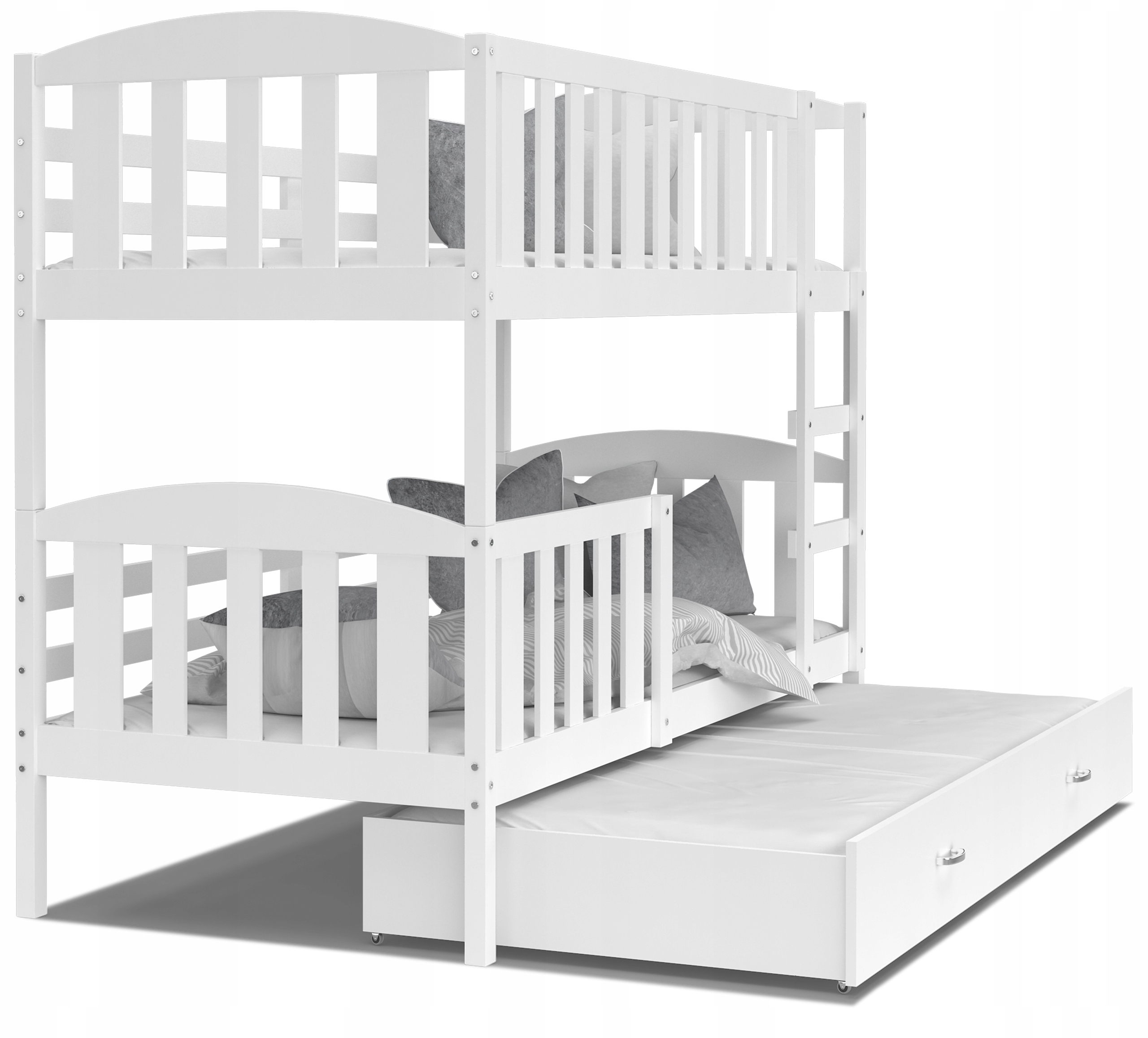 Двухъярусная кровать ВИННИ 3-х местные белые