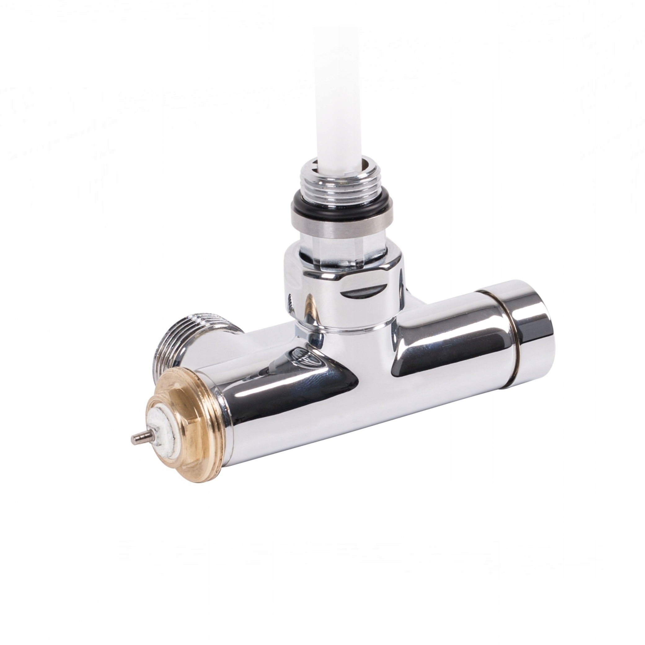 Termostatický štvorcestný ventil, rozstup 40 cm, pravý Chrom Poletti