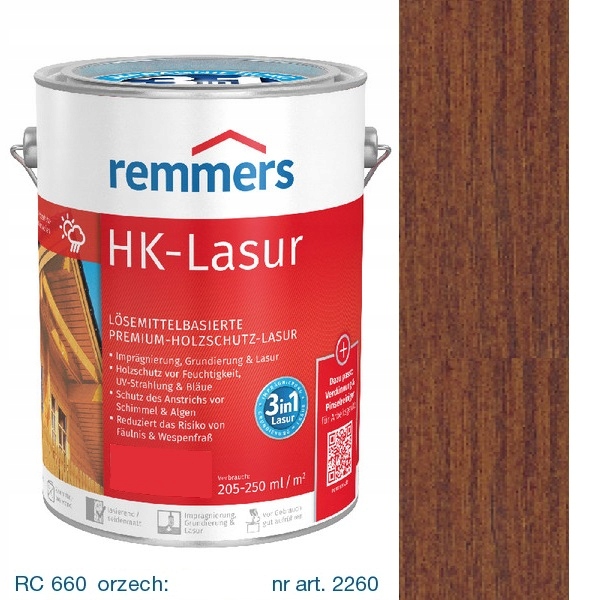 

HK-Lasur Lazura Premium Remmers 2,5l Orzech