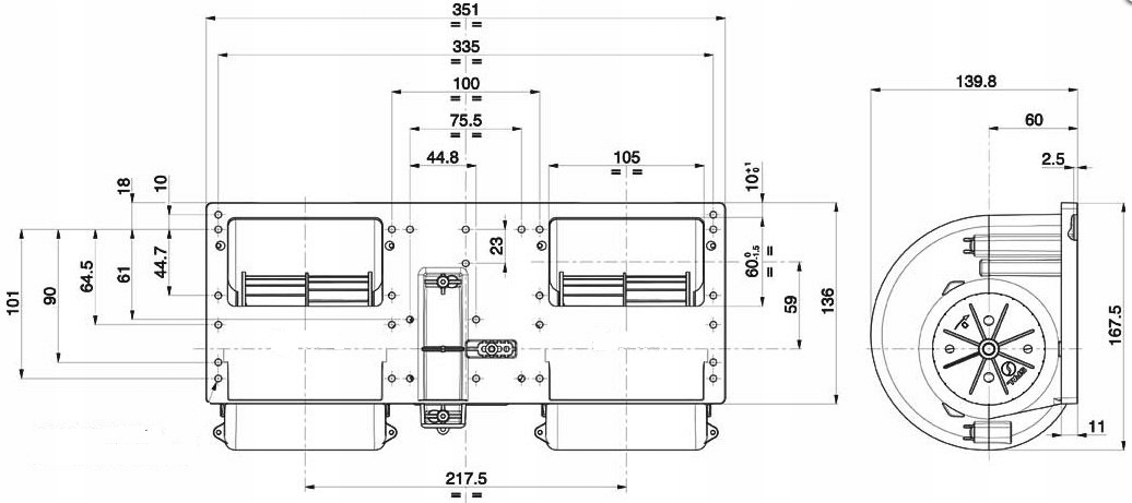 006a4522 - Воздуходувка Трактора Claas Dominator 12V