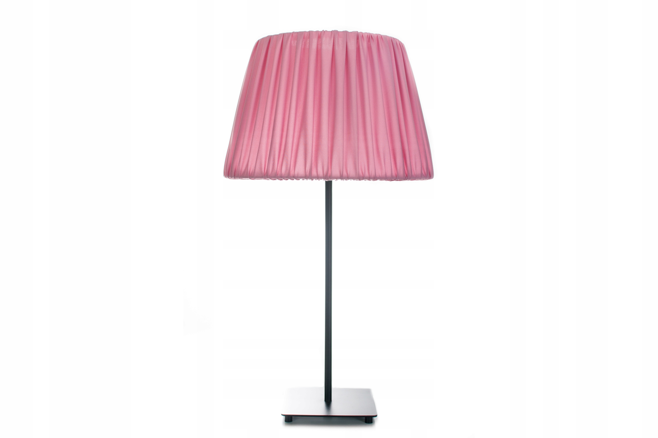 Abażur klosz stożek marszczony 23x34x22 RÓŻOWY