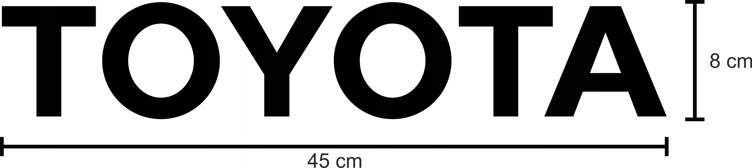 NAKLEJKI NAKLEJKA TOYOTA WÓZKI 2 SZTUKI 45 CM Producent części inny