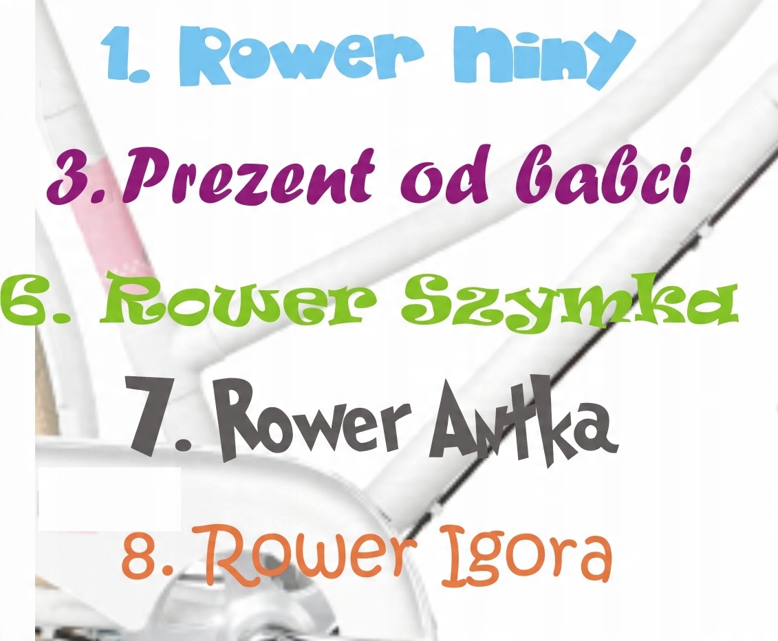 

Naklejka na rower Imię Ksywa ramę kask hulajnogę