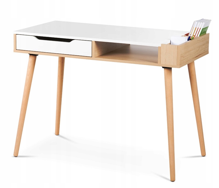 BIURKO SKANDYNAWSKIE SOFIE BIAŁY LITTLESKY KLUPŚ Kolor mebla Buk jasny