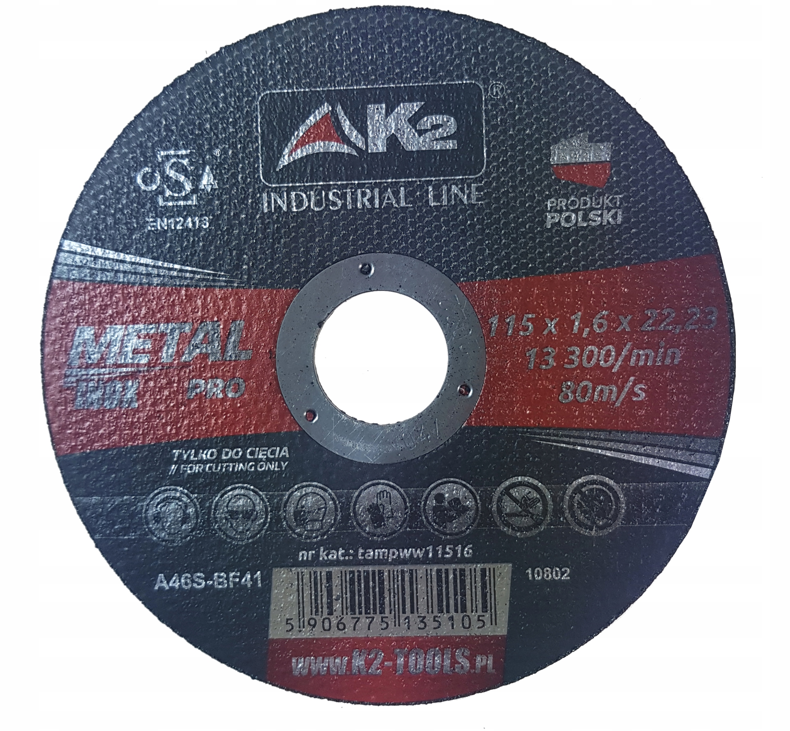 

Tarcza tarcze do cięcia metalu K2 115 x 1,6 x22,23