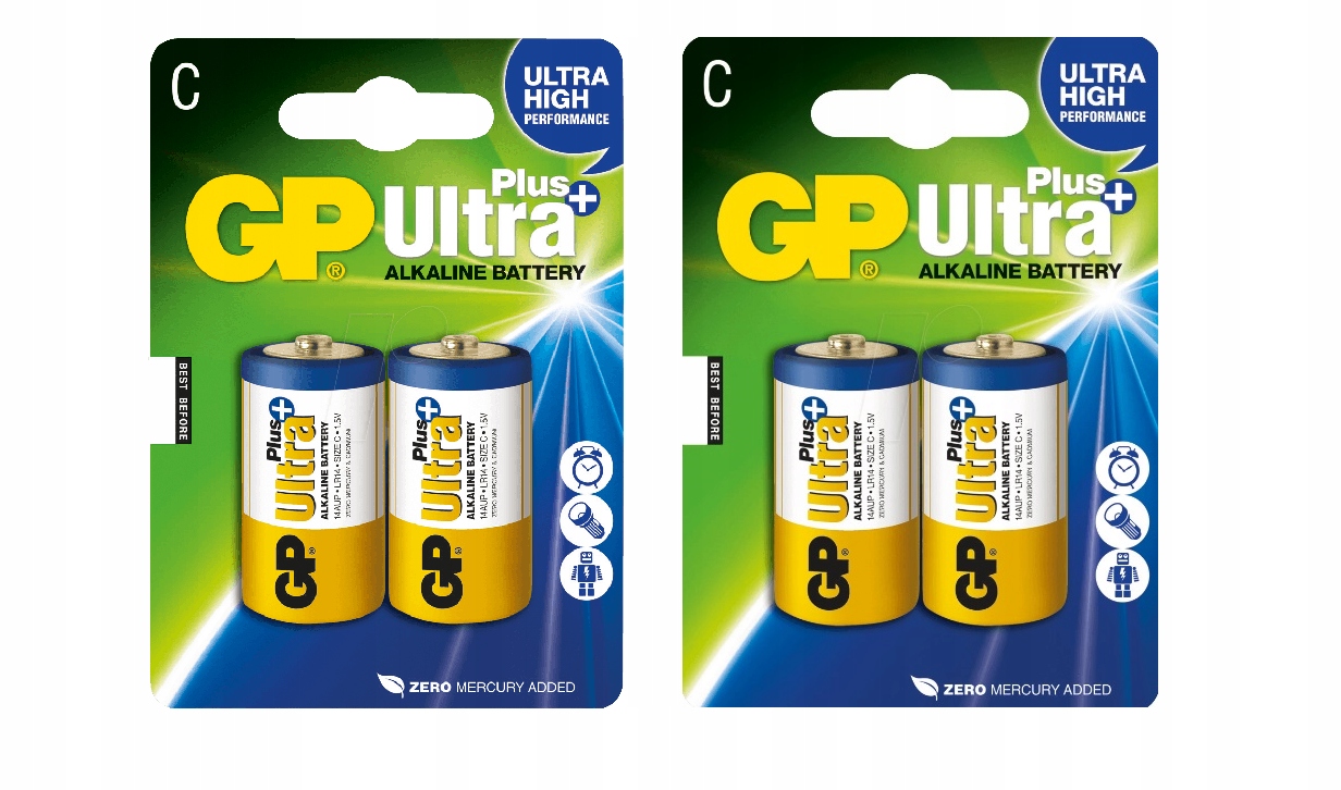 

4 sztuki Bateria Gp Ultra Plus R14 C alkaline 1,5V