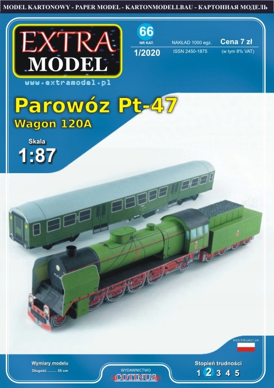 

Modele____Parowóz Pt-47, Wagon 120A ___Extra Model