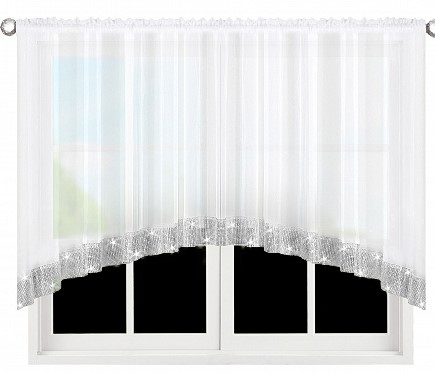 

Firana Firanka Gotowa 150X400 Łuk Woal Cyrkonie