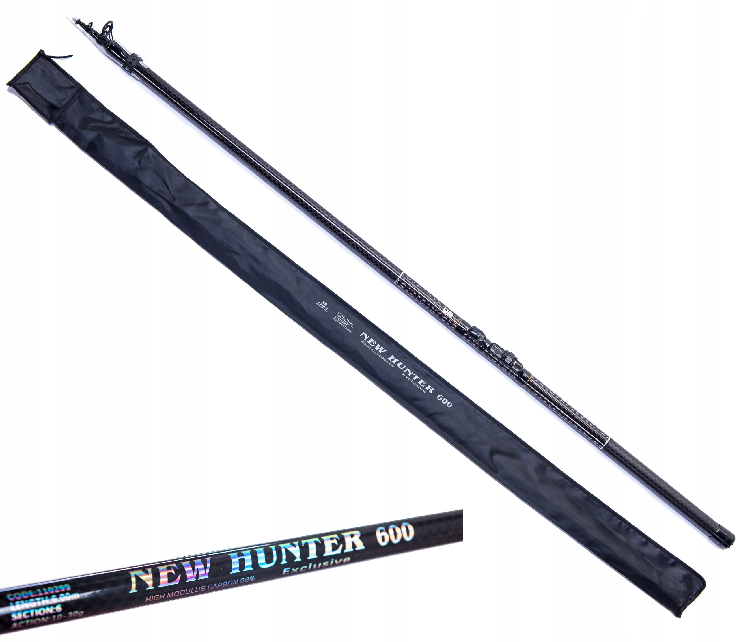 Wędka węglowa bolonka 7 m New Hunter 10-50 gram