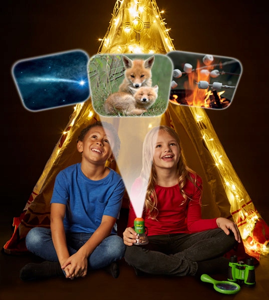 Lampka nocna projektor rzutnik slajdow ADVENTURE Zasilanie bateryjne