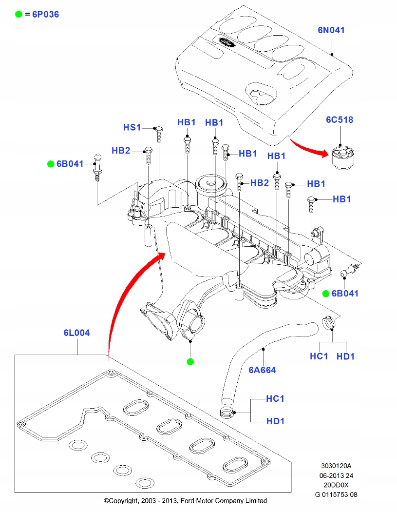 MOCOWANIE GUMA POKRYWY OSŁONY SILNIKA DO FORD C-MAX GALAXY MONDEO MK4 Typ samochodu Samochody osobowe