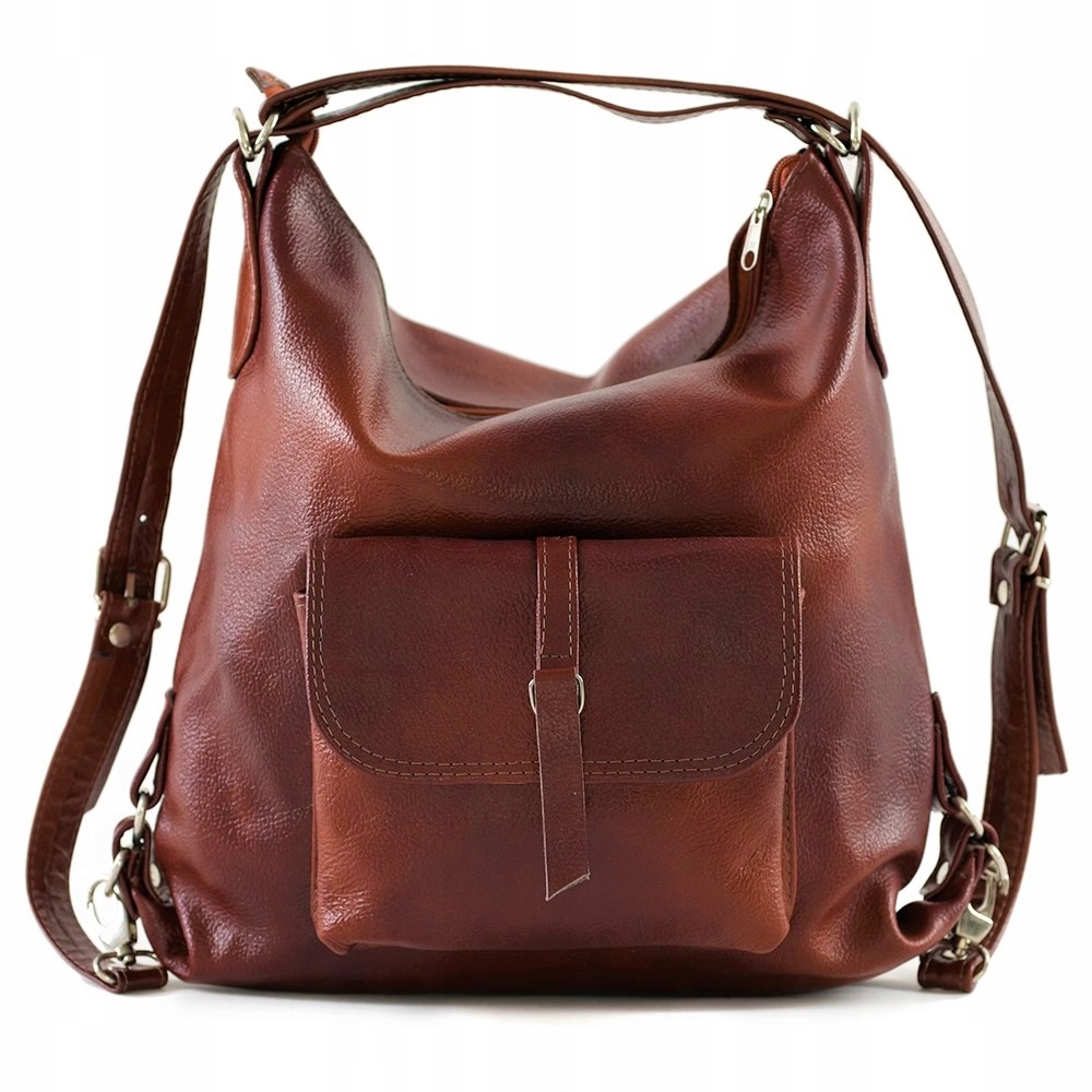 

Skórzana A4 Torebka torba Plecak Skóra worek 3w1