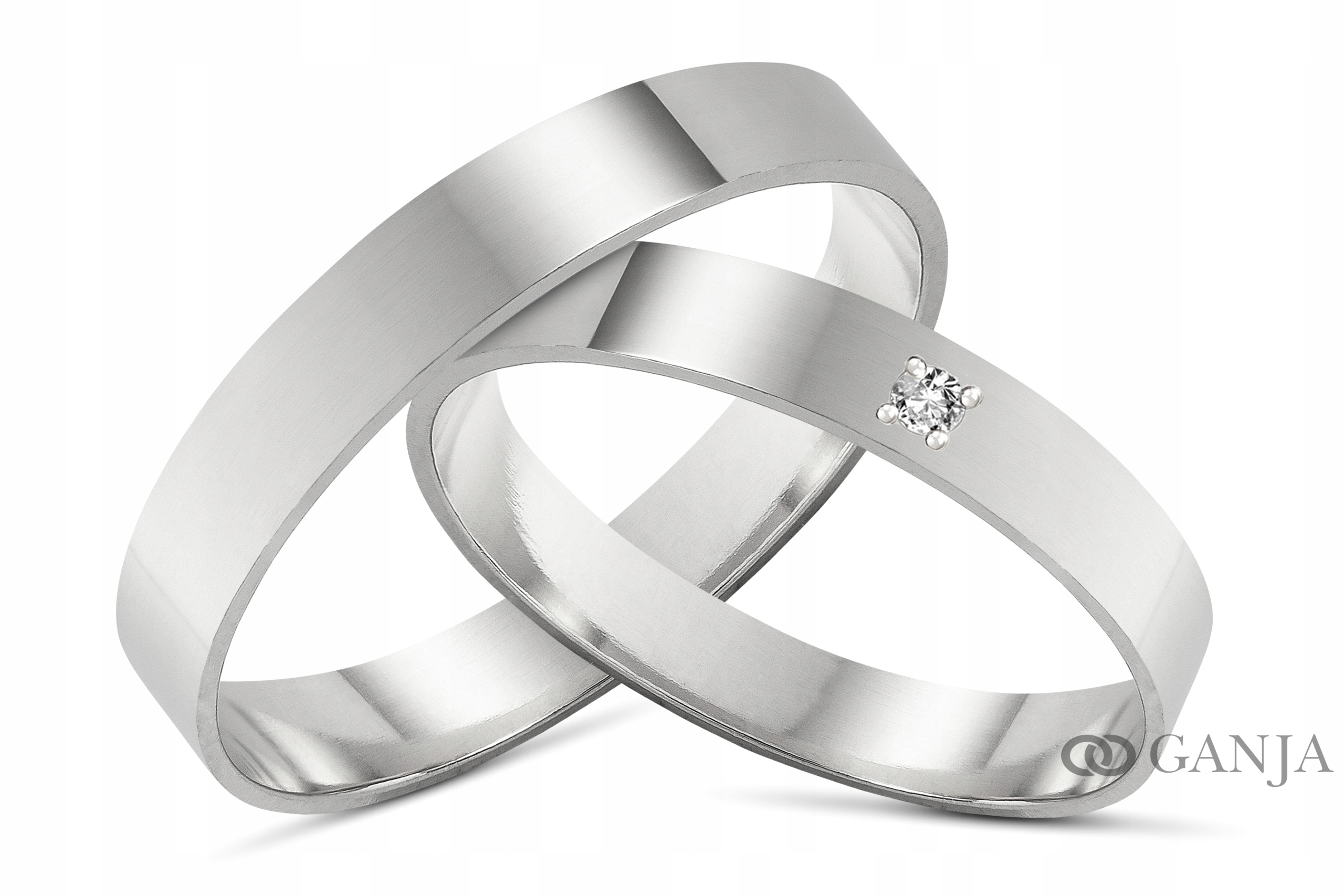 

Obrączki srebrne 925+GRAWER 3mm G39 +cyrkonia Ślub