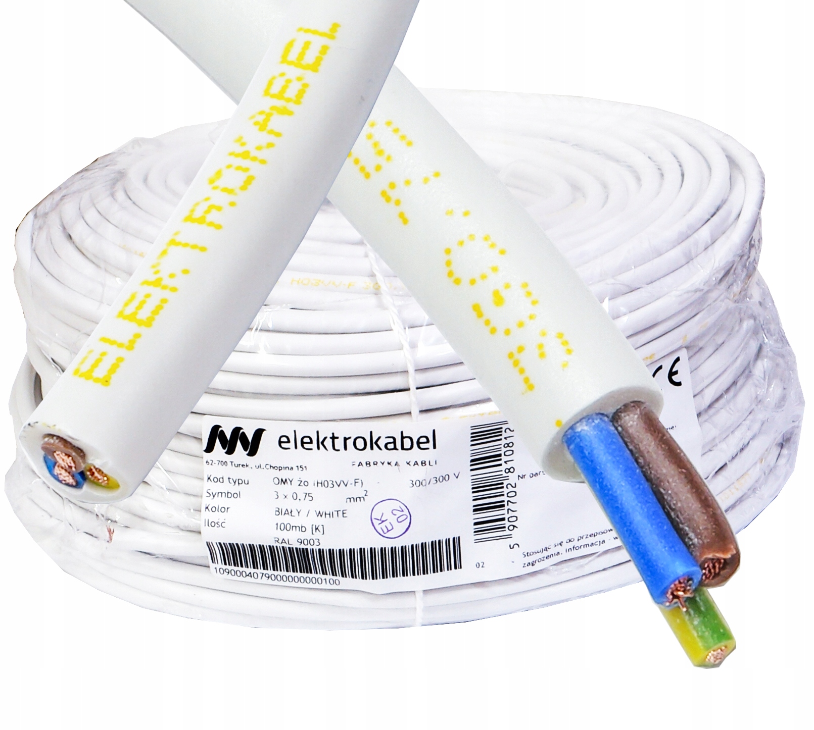 Bytový Kabel Linka Omy 3 x 0,75 300V 100 m Elektrokabel