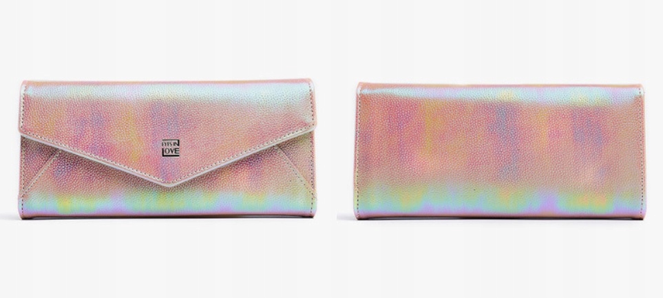 PORTFEL DAMSKI ETUI PORTWEL RÓŻ BEŻ NIEBIESKI HIT Materiał dominujący skóra ekologiczna