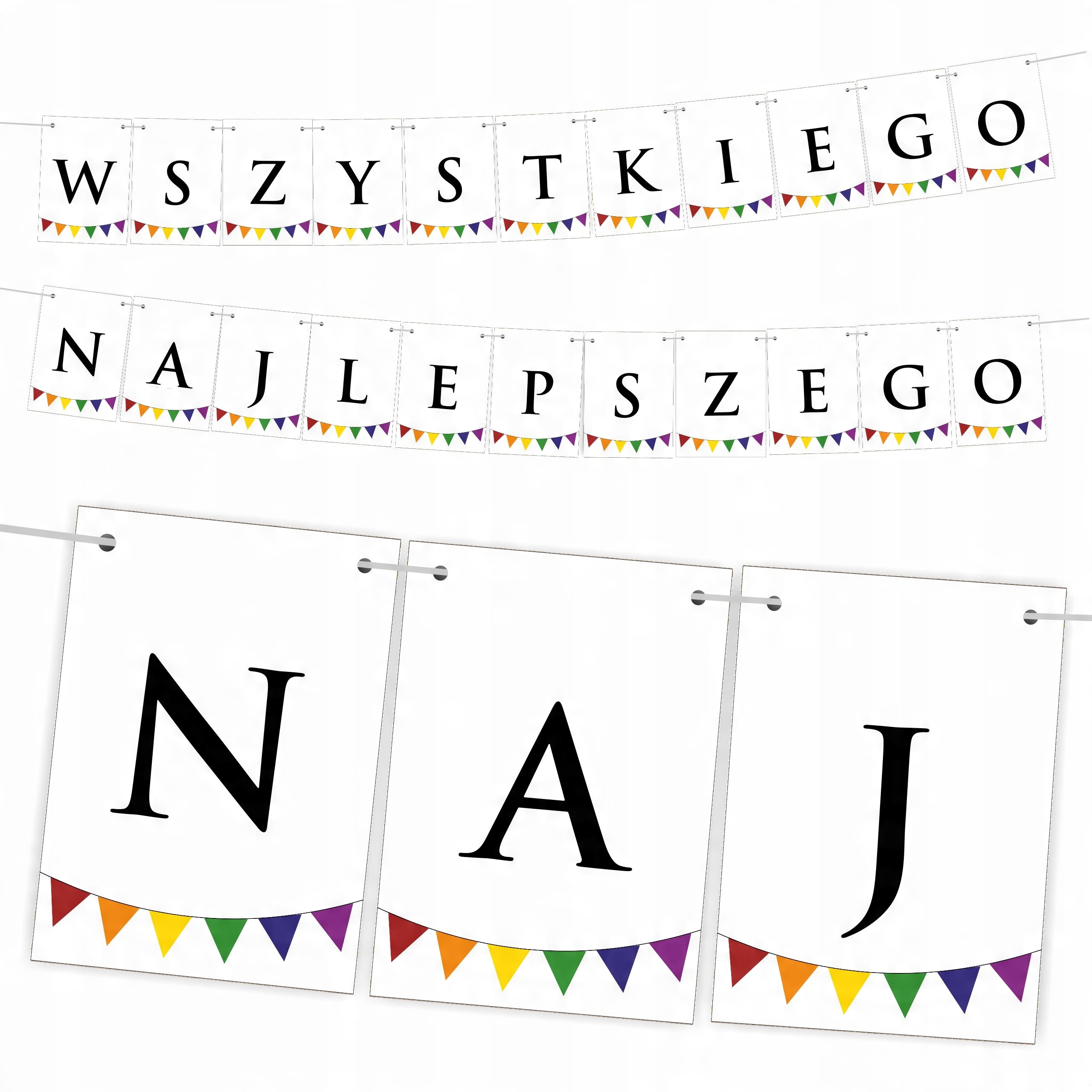 

Girlanda Baner Urodzinowy Wszystkiego Najlepszego