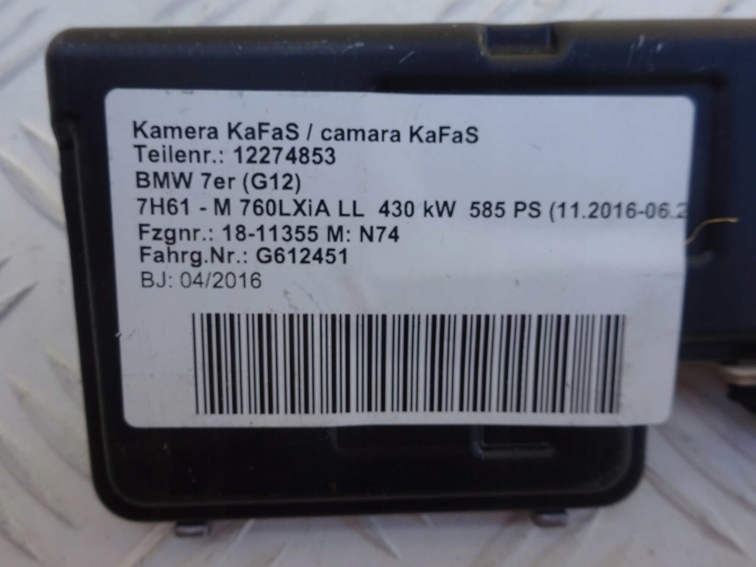 BMW G01 G11 G12 G30 control unit KAMERA KAFAS 6842142