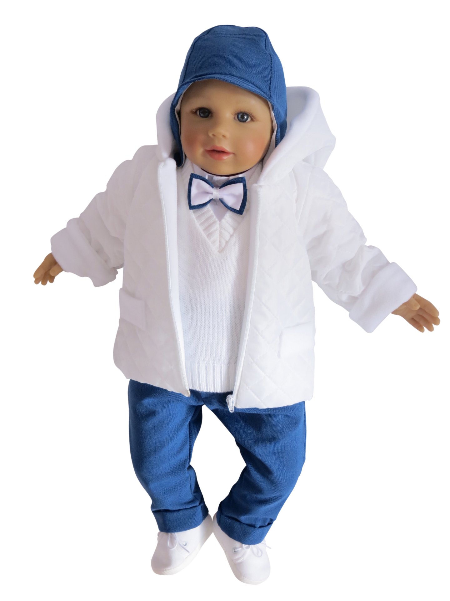 Ubranko do chrztu POLSKI komplet dla chłopca dziecka KURTKA komplecik R74 Marka Mondi