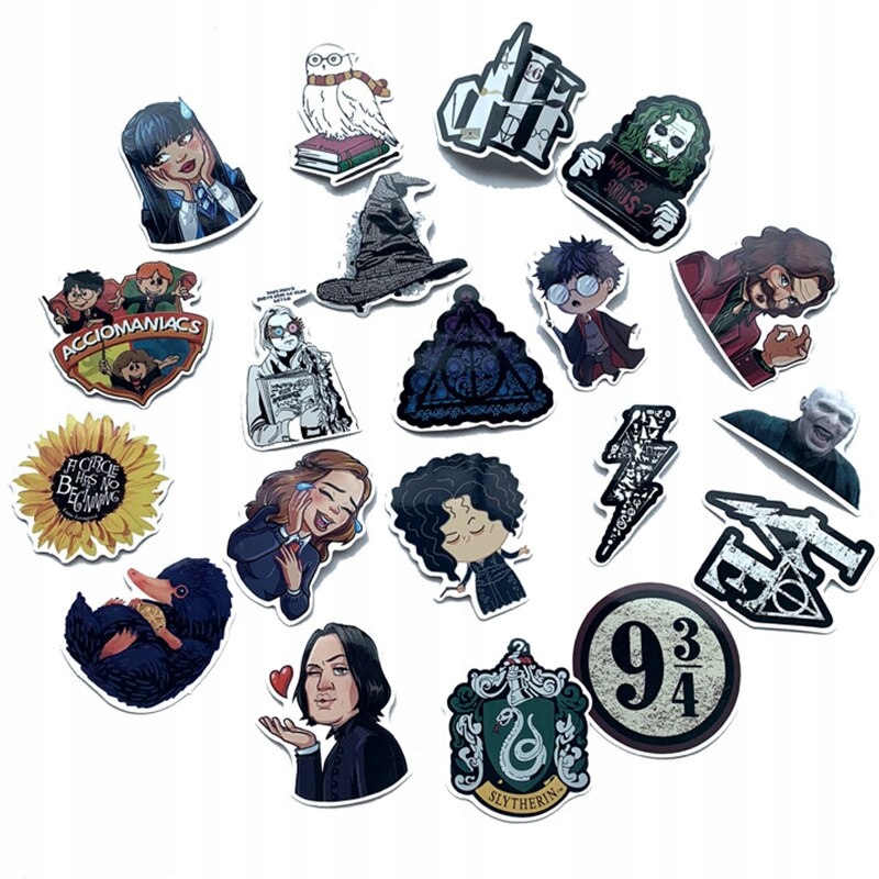 Naklejki Harry Potter Hermiona Voldemort Insygnia Śmierci Slytherin 53szt Typ inny