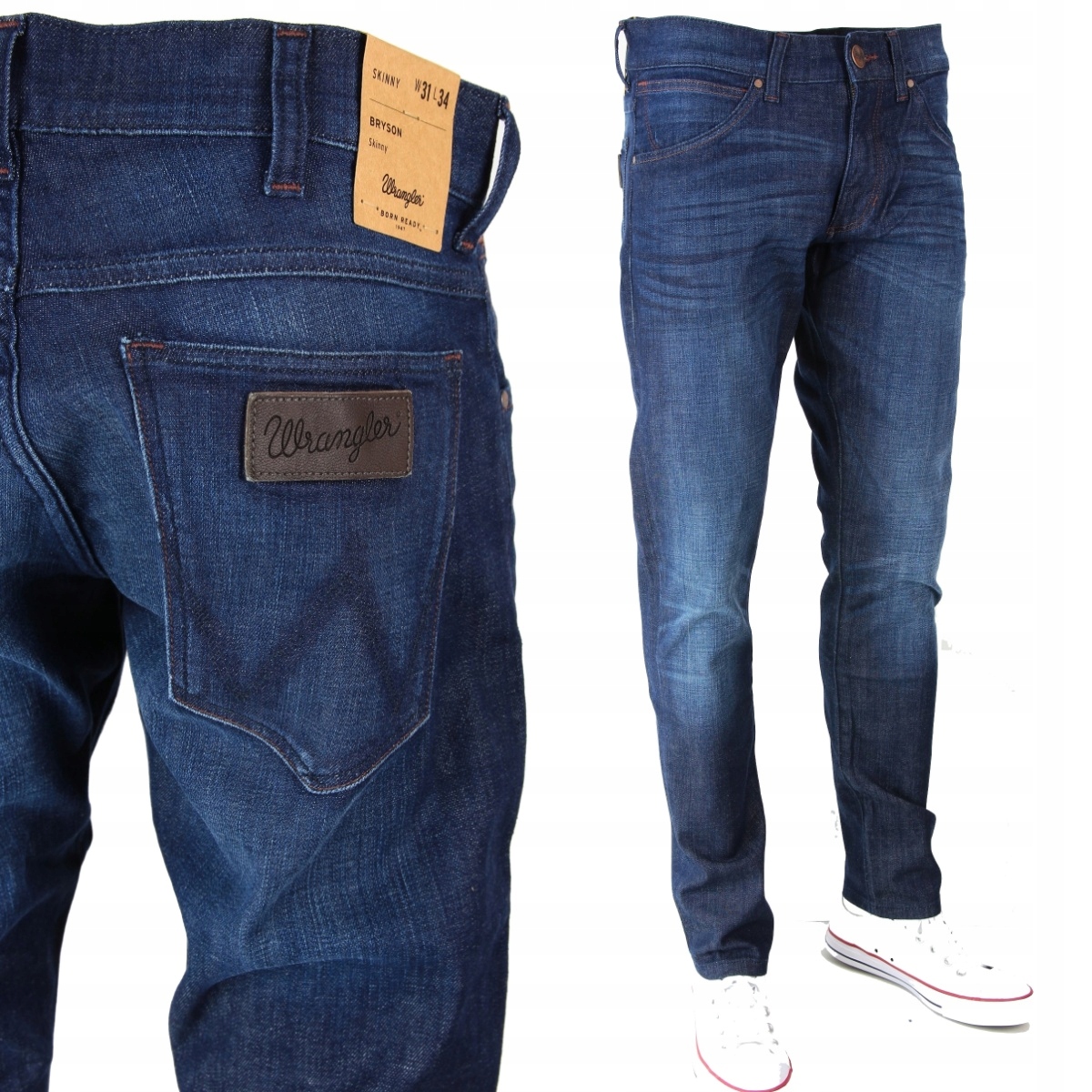 

Wrangler Bryson Skinny Slim Jeansy Rurki _ W29 L32